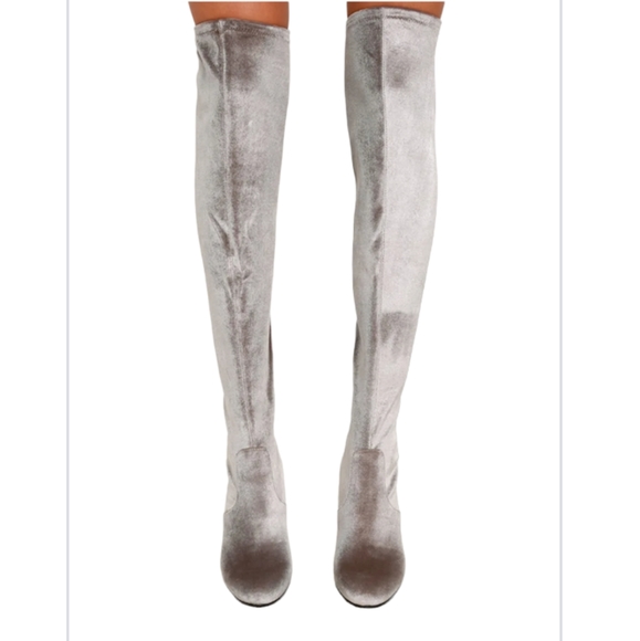 HOSK PICK Size 6 velvet Steve Madden high heel over the knee boots - Picture 2 of 16